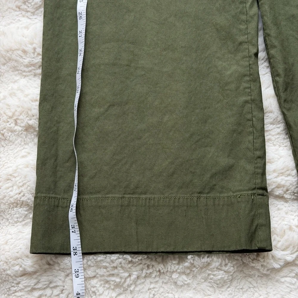 Maeve The Colette Wide Leg Cropped Olive Green Stretch Pants-30/М - Picture 14 of 16